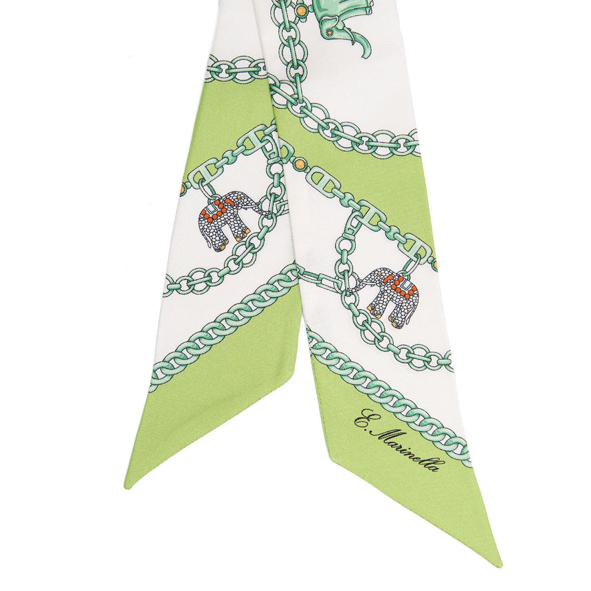 MINI BANDEAU IN SETA VERDE CHIARO