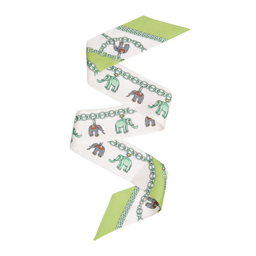 MINI BANDEAU IN SETA VERDE CHIARO