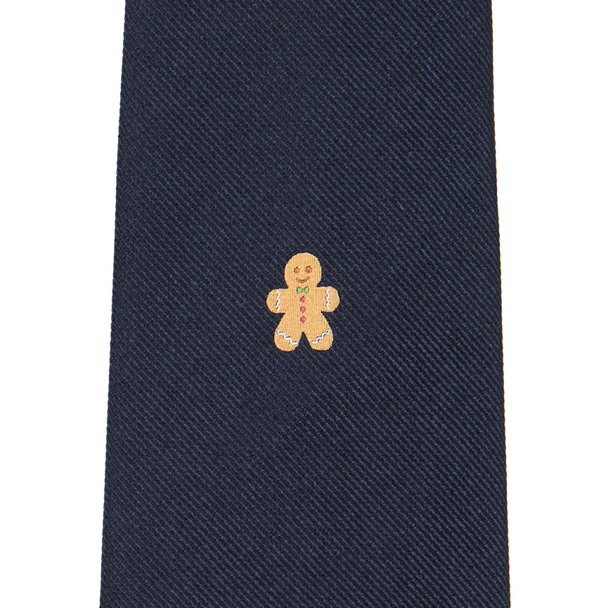 CRAVATTA IN SETA JACQUARD BLU