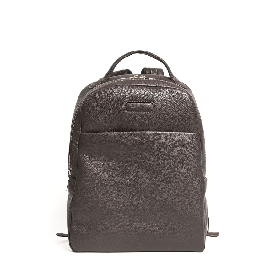 BACKPACK IN DARK BROWN LEATHER