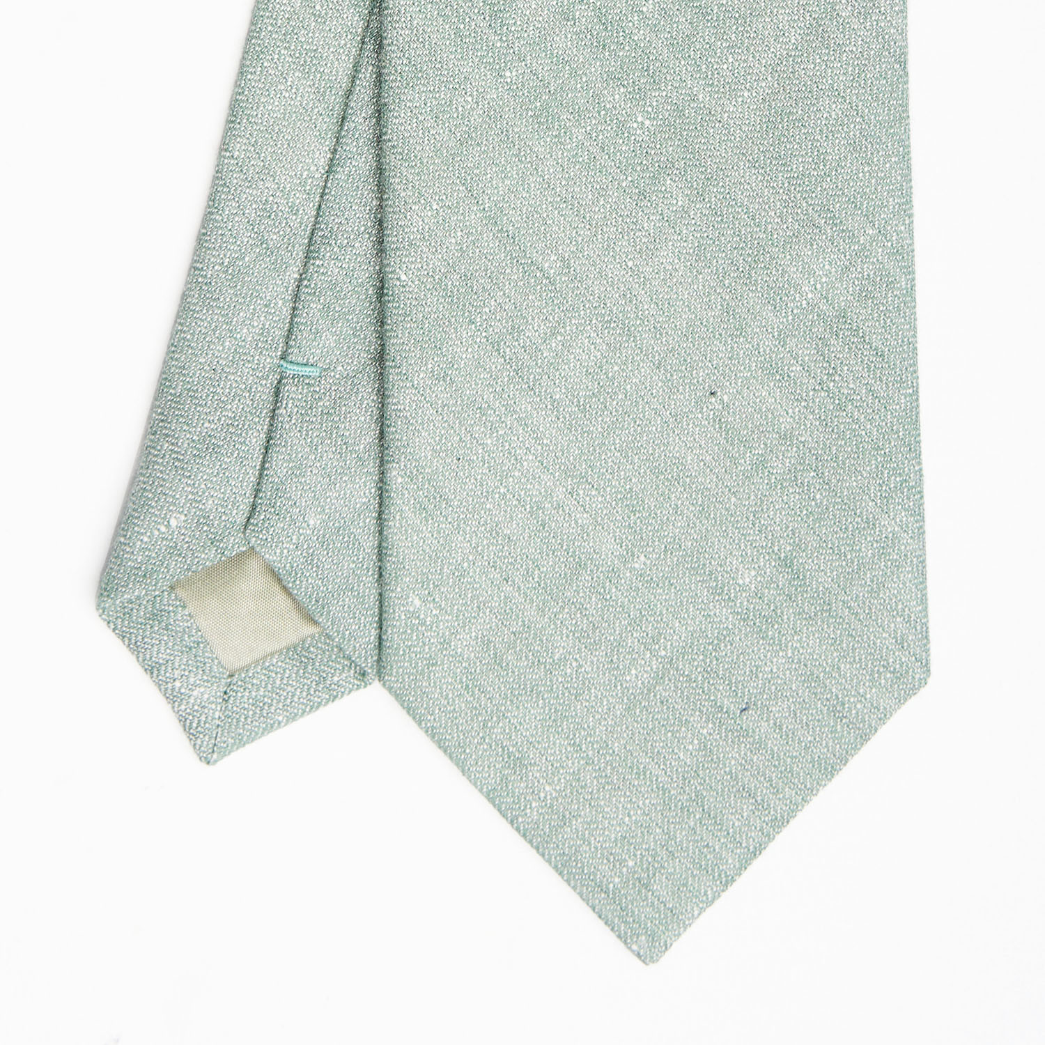 lines and cotton tie _ cravatta in lino e cotone verde chiaro